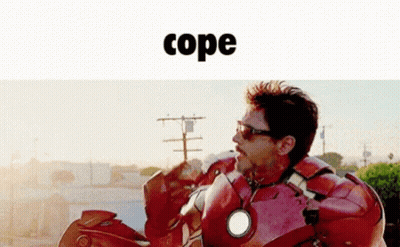 Man In Red Iron Man Suit By Telephone Pole GIF