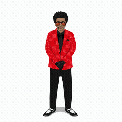 Man In Red Jacket And Black Pants With Hands Folded GIF