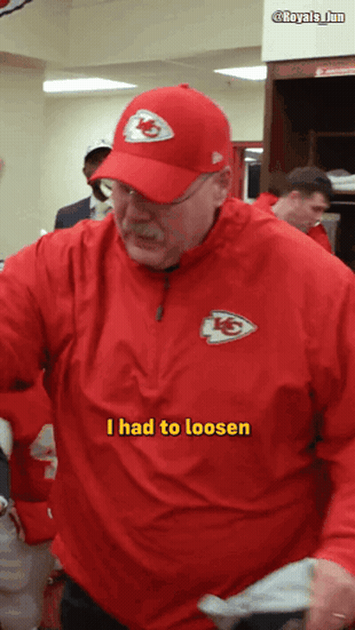Man In Red Jacket And Hat Saying I Had To Loosen GIF