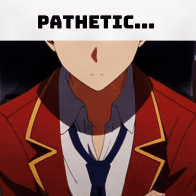 Man In Red Jacket And Tie Saying Pathetic GIF