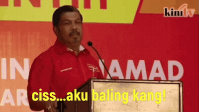 Man In Red Jacket Ciss Aku Baling Kang GIF