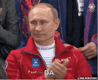 Man In Red Jacket Clapping GIF