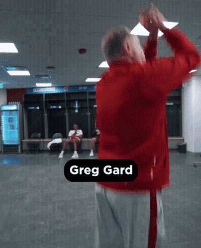 Man In Red Jacket Dancing Greg Gard GIF