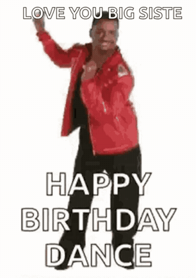 Man In Red Jacket Dancing Happy Birthday Dance GIF