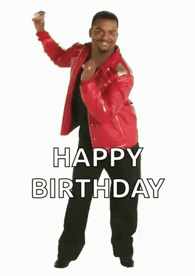 Man In Red Jacket Dancing Happy Birthday GIF