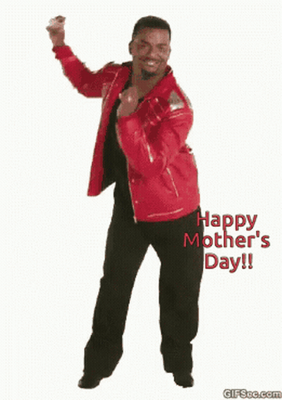 Man In Red Jacket Dancing Happy Mother's Day GIF