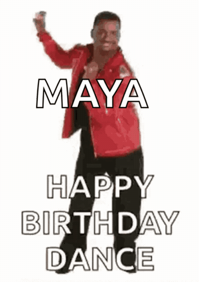Man in Red Jacket Dancing Maya Happy Birthday