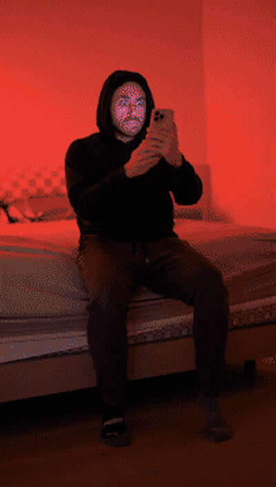 Man In Red Jacket Eating Popcorn Me Watching Michael At The Movies GIF