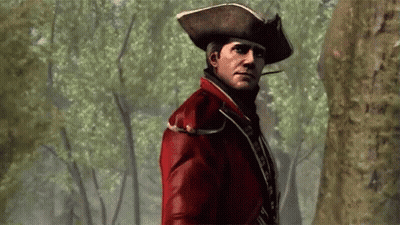 Man In Red Jacket Hat Smoking Cigarette In Woods GIF