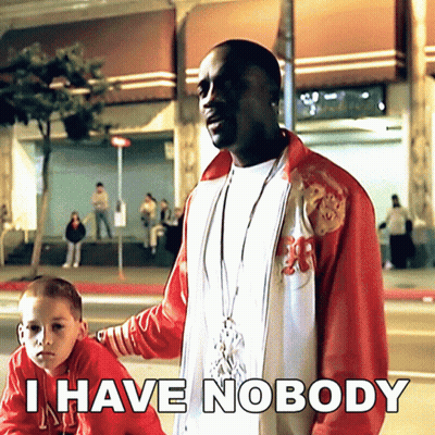 Man In Red Jacket Holding Boy I Have Nobody GIF