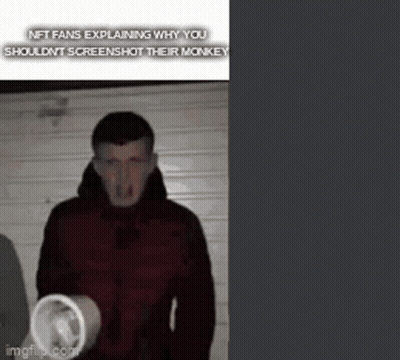 Man In Red Jacket Holding Bucket In Front Of Garage Door GIF