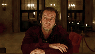 Man In Red Jacket Laughing With Mouth Open GIF
