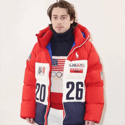 Man In Red Jacket Number 26 GIF