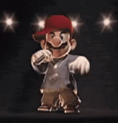 Man In Red Jacket Raising Fist With Microphone GIF