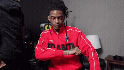 Man In Red Jacket Saying Atlanta GIF
