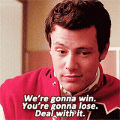 Man In Red Jacket Saying We're Gonna Win You're Gonna Lose Deal With It GIF
