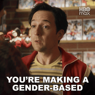 Man In Red Jacket Saying You're Making A Gender Based GIF