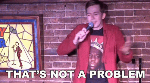 Man In Red Jacket Says That's Not A Problem GIF