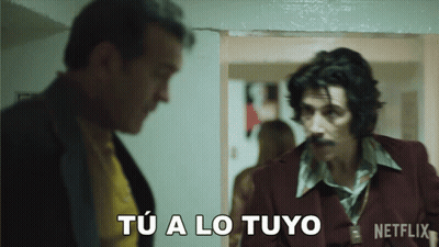 Man In Red Jacket Says Tu A Lo Tuyo GIF