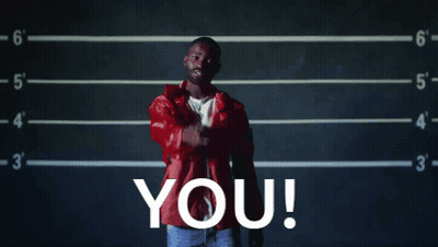 Man In Red Jacket Says You At Police Lineup GIF