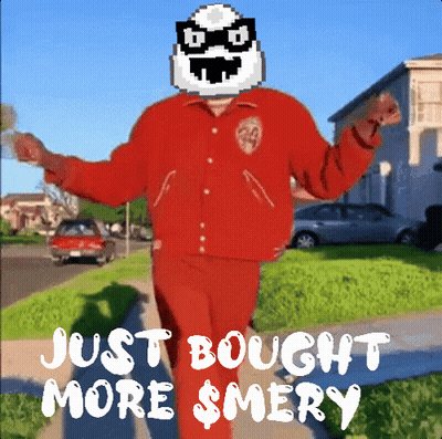 Man In Red Jacket Walking With Just Bought More Mery GIF
