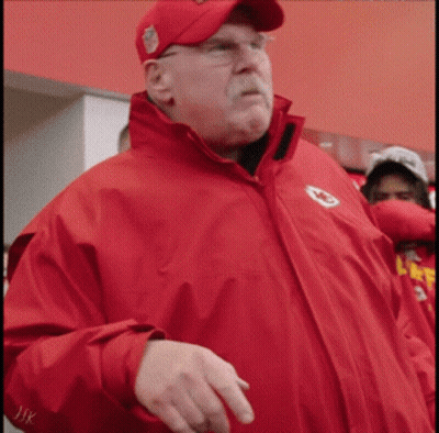 Man In Red Jacket With HK Logo GIF