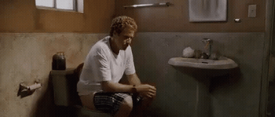 Man In Red Jersey Dancing On Football Field In Front Of CBS Sports Sign GIF