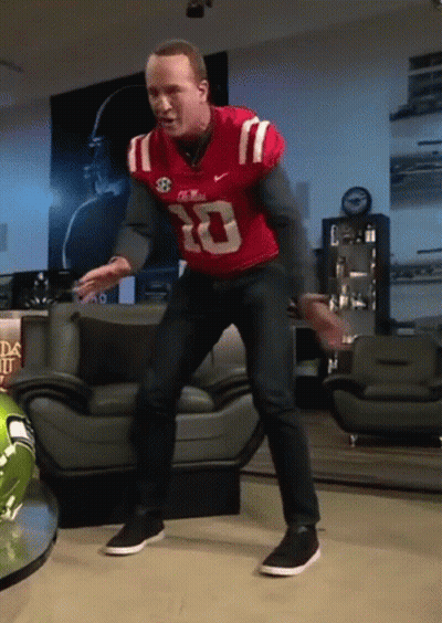 Man In Red Jersey Number 10 Dancing GIF