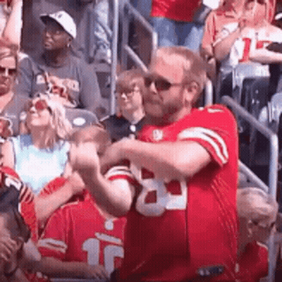 Man In Red Jersey Number 28 Dancing GIF