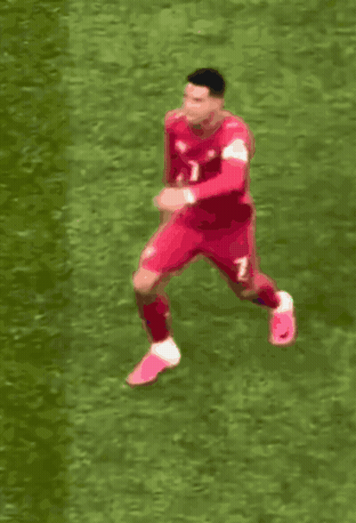 Man In Red Jersey Number 7 GIF