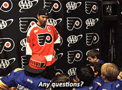 Man In Red Jersey Number 8 Asking Kids Questions GIF