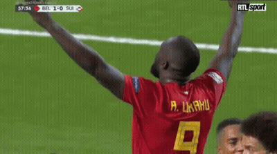 Man In Red Jersey Number 9 GIF