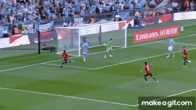 Man In Red Jersey Running Soccer Field GIF