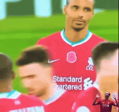 Man In Red Jersey Saying Standard Chartered GIF