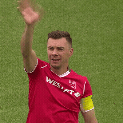Man In Red Jersey Saying Wes Jet GIF