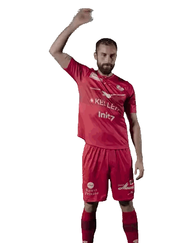 Man In Red Keller Init7 Shirt Sticker