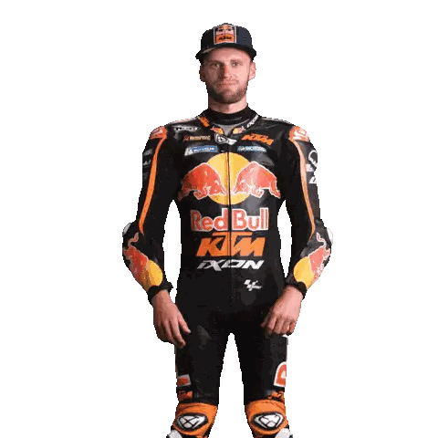 Man In Red KTM Motorcycle Suit Sticker
