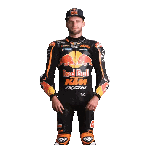 Man In Red KTM Motorcycle Suit Sticker