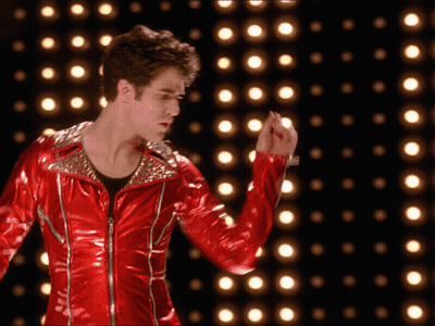 Man In Red Leather Jacket Dancing GIF