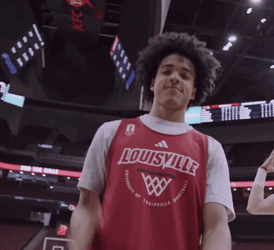 Man In Red Louisville Jersey GIF