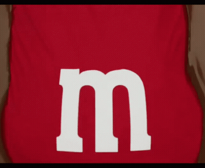 Man In Red M&Ms Shirt GIF