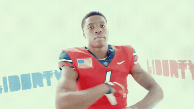Man In Red Nike Jersey Number 1 GIF