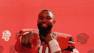Man In Red Nike Jersey Number 1 GIF