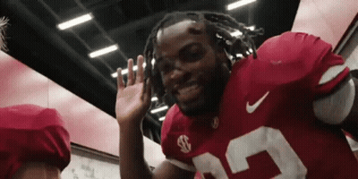 Man In Red Nike Jersey Number 23 GIF
