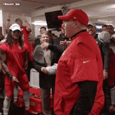Man In Red Nike Shirt At Pepsi Store GIF