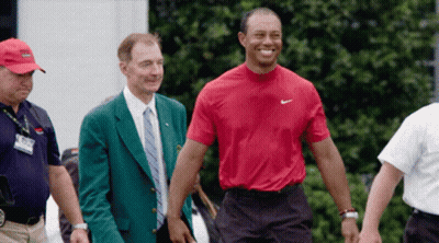 Man In Red Nike Shirt Walking GIF