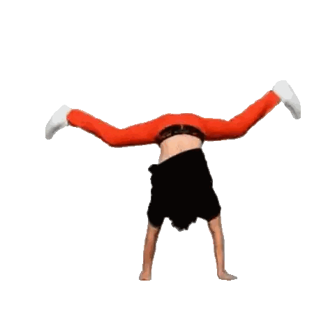 Man In Red Pants Doing Handstand Sticker