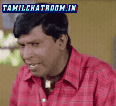 Man In Red Plaid Shirt Smiling With Tamilchatroom.In Logo GIF