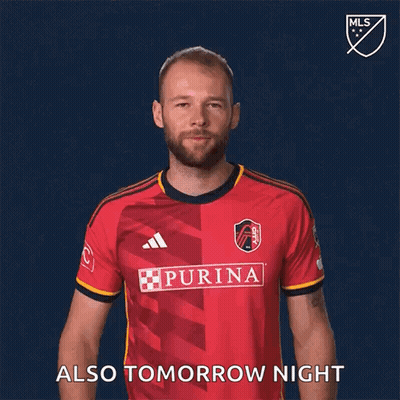 Man In Red Purina Jersey Saying Also Tomorrow Night GIF