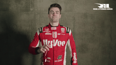 Man In Red Race Suit Number 43 GIF